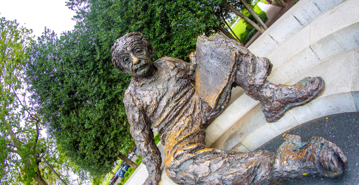 A statue of Albert Einstein
