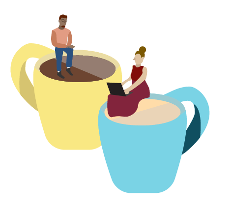 Our neurodiversity consultancy service icon - discussion over coffee