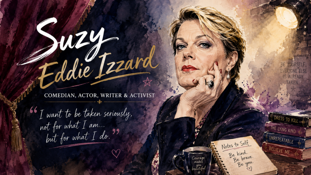 Suzy Eddie Izzard dyslexic professional
